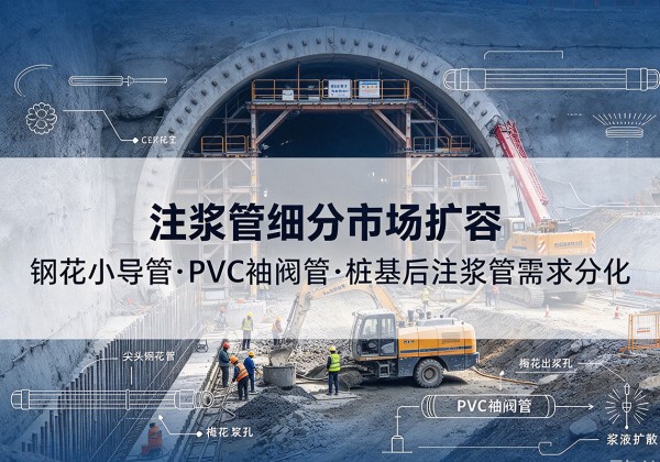 甘州注浆管细分市场扩容，隧道钢花小导管、PVC 袖阀管、桩基后注浆管需求分化